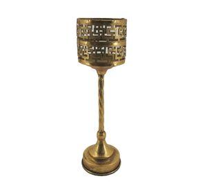 Candelabro Metálico Dorado Moderno