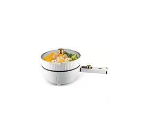 Vaporera olla multifuncional eléctrica antiadherente, color blanco