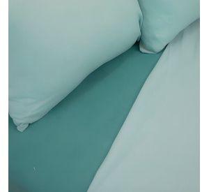 "Sábanas de Polar Composé King 2.5 Plazas / Bicolor Turquesa – Doral   "