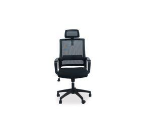 Silla Ergonómica de Oficina Negra con Respaldo de Malla y Regulación de Altura
