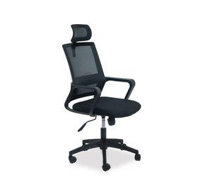 Silla Ergonómica de Oficina Negra con Respaldo de Malla y Regulación de Altura