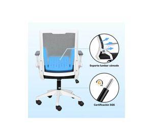 Silla ergonómica de oficina Carla giratoria con asiento de memoria negra