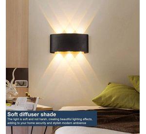 Set 2 Apliques Moderno LED 6W Sala Porche Patio Garaje Lau