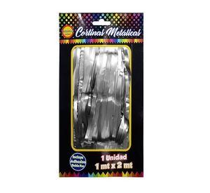 CORTINA METALICA DELGADA CHROME PLATEADO 2M X1 UNI