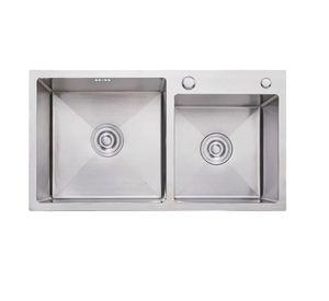 Lavaplatos Dekora Doble Deluxe 78x43cm 2mm Plata