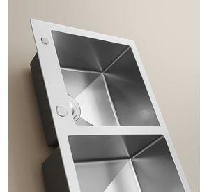 Lavaplatos Dekora Doble Deluxe 78x43cm 2mm Plata