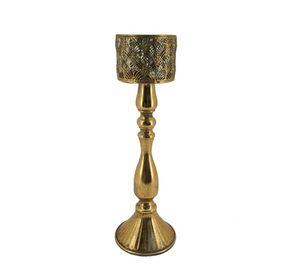 Candelabro Metálico Dorado Mediano
