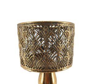 Candelabro Metálico Dorado Mediano
