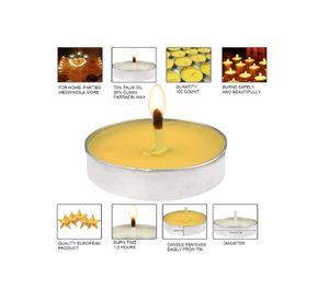 SET DE 50 VELAS TEA LIGHT 0.9 X 3.5 CM AMARILLO
