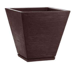 MACETERO FLORIDIS ZURIQUE CAFÉ 34CM CON PLATO