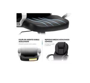Silla de escritorio ejecutiva Emilia premium cuero color negro