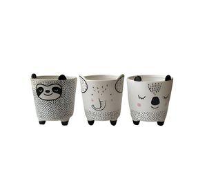 Set 3 Macetas Pequeñas Plantas Cactus Decoracion Hogar Lau