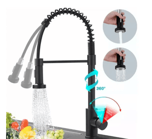 Grifo Extensible Monomando 360 Acero Inoxidable Alta Calidad
