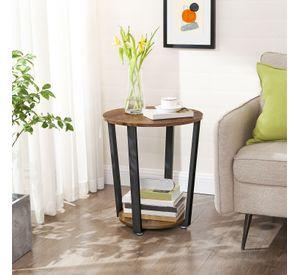 Mesa Lateral Premium Redonda Estilo Industrial
