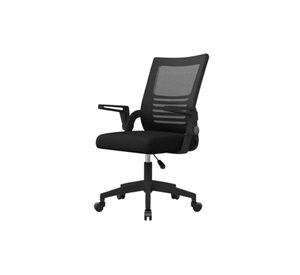Silla de escritorio Emilia ergonómica acolchada color negro