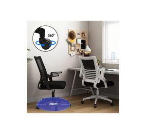 Silla de escritorio Emilia ergonómica acolchada color negro