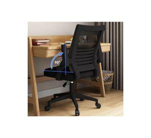 Silla de escritorio Emilia ergonómica acolchada color negro