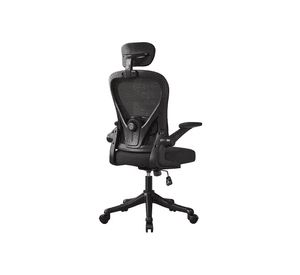 Silla de oficina ergonómica con soporte lumbar ajustable color negro