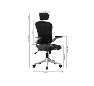 Silla de oficina ergonómica con soporte lumbar ajustable color negro