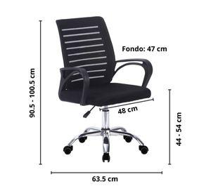 SILLA DE OFICINA EJECUTIVA BUDAPEST ERGONOMICA COLOR NEGRO BM-807