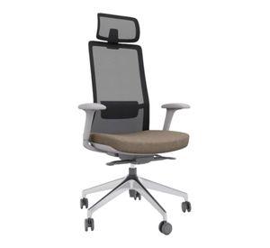 Silla de escritorio ergonómica Polestar base aluminio arena