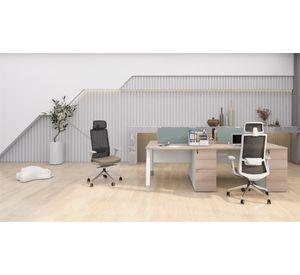 Silla de escritorio ergonómica Polestar base aluminio arena