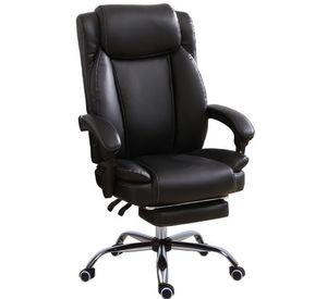 Silla PC de Cuero Boss para Oficina Con Reposapies Estilo Osaka