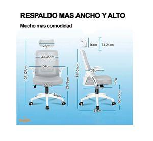 Silla De Oficina Ergonomica Tela Malla Con Reposacabeza