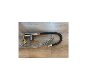 Llave Monomando Negra Flexible Lavaplato