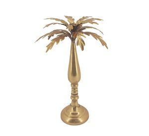 Candelabro Metálico Dorado Palmera