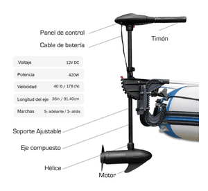Motor Eléctrico Trolling 5 Velocidades