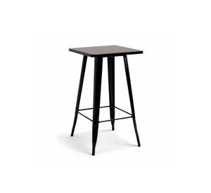 Mesa Tolix Alta Bar Negra 60 x 60 cm