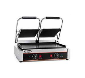 PLANCHA DOBLE CONTACTO ACANALADA ARRIBA/LISA ABAJO MOD.HEGA-813A DOBLE