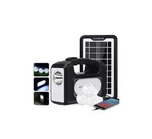 Kit solar de emergencia camping 36 hrs, GD-8, color negro