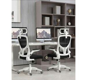 Pack 2 Sillas Ergonómica Pro: Máximo Confort con Apoyacabeza Ajustable Blanca