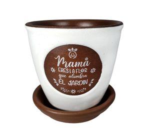 Macetero con mensaje para las Mamas