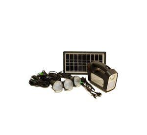 Kit solar de emergencia camping 36 hrs, GD-8, color negro