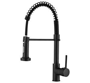 Llave Monomando Negra Flexible Lavaplatos De Cocina