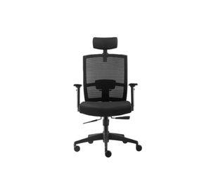 Silla de oficina Taylor Syncro con cabecero color negro