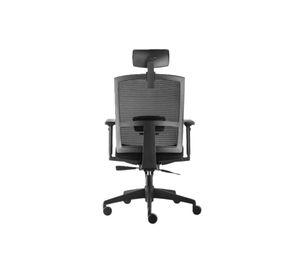 Silla de oficina Taylor Syncro con cabecero color negro