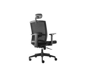 Silla de oficina Taylor Syncro con cabecero color negro