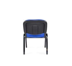 Silla ISO Meeting Acero y Tapiz Azul Acolchado Apilable