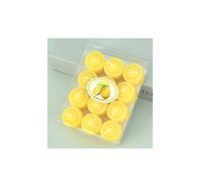 PACK 12 MINI VELAS ROMANTICAS AMARILLAS 3.5 CM