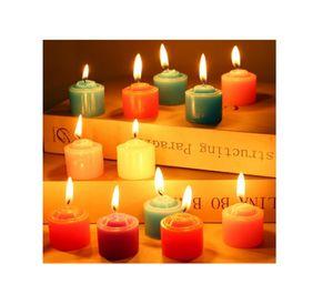 PACK 12 MINI VELAS ROMANTICAS AMARILLAS 3.5 CM