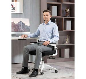 Silla Ergonómica Pro Máximo Confort con Apoyacabeza Ajustable Blanca