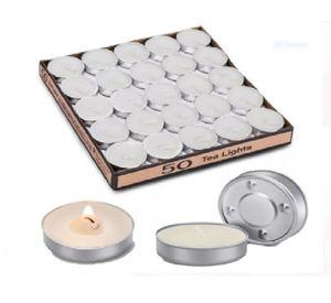 SET DE 50 VELAS TEA LIGHT 0.9 X 3.5 CM BLANCO