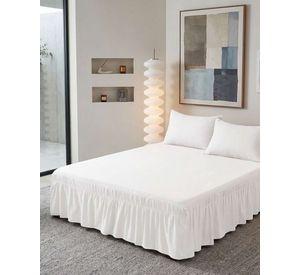 Faldón de Cama Estilo Moderno y Ajuste Perfecto SuperKing 200X200 CM A07