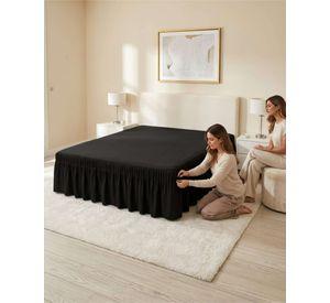 Faldón De Cama King Cubre Base Con Pliegues 03