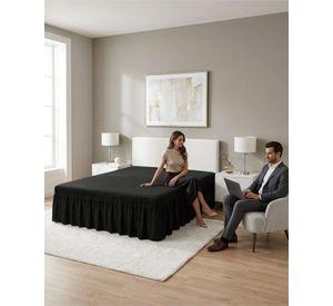 Faldón De Cama King Cubre Base Con Pliegues 03