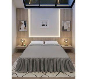 Faldón de Cama Estilo Moderno y Ajuste Perfecto 2 Plazas 150X200 CM A04